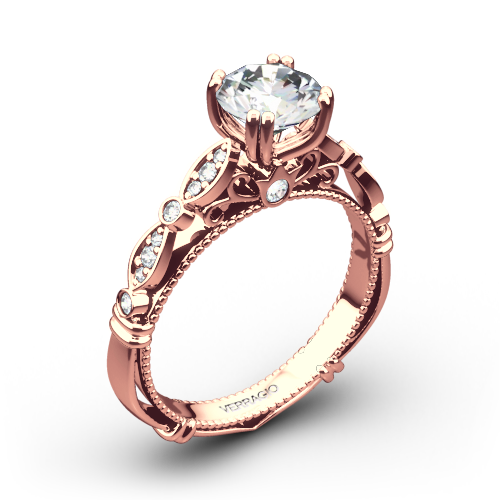 Verragio Parisian D-100 Scalloped Diamond Engagement Ring