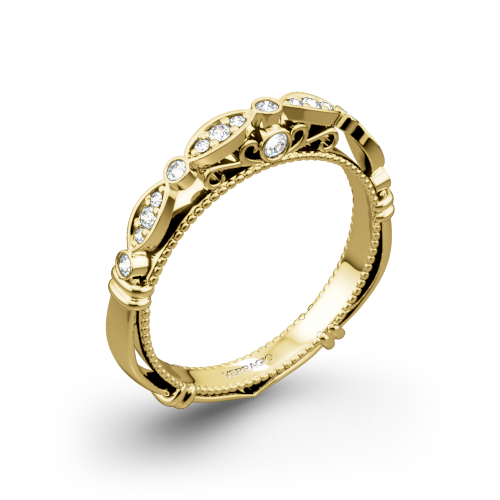 Verragio Parisian D-100W Scalloped Diamond Wedding Ring