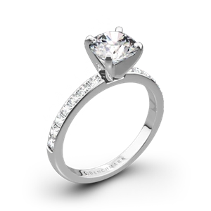 Benchmark LCP2 Large Pave Diamond Engagement Ring