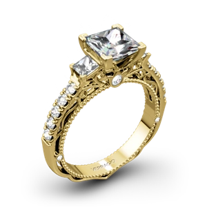 Verragio Venetian Lace AFN-5058P-4 Three Stone Engagement Ring for Princess