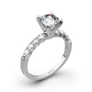 Benchmark CSP4 Crescent Diamond Engagement Ring
