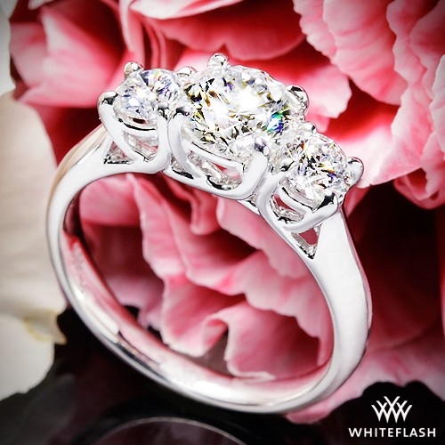 Trellis 3 Stone Engagement Ring