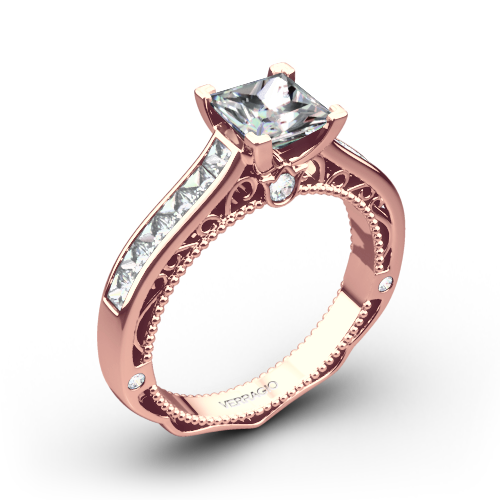 Verragio AFN-5029P-4 Channel-Set Diamond Engagement Ring for Princess