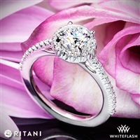 Ritani 1RZ3702 French-Set Halo Diamond Band Engagement Ring