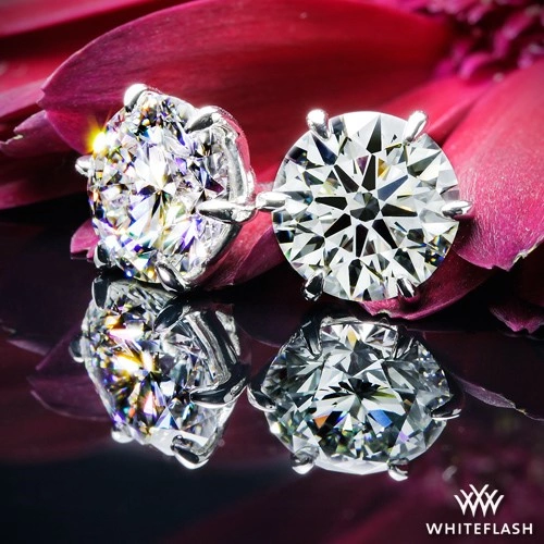 6 Prong Martini Diamond Earrings