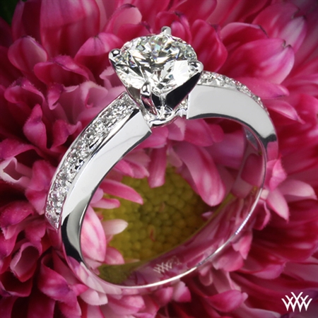 Half Eternity Bead-Set Diamond Engagement Ring