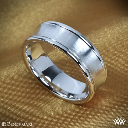 Benchmark Concave Satin Wedding Ring