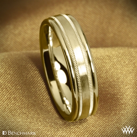 Benchmark Dual Milgrain Wedding Ring