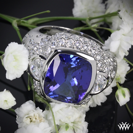 'Champagne' Diamond and Tanzanite Right Hand Ring