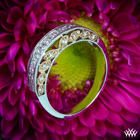Delicate Blush Diamond Wedding Ring
