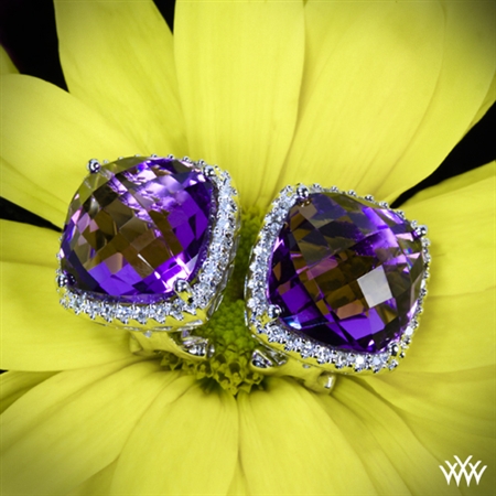 Amethyst and Diamond Earrings