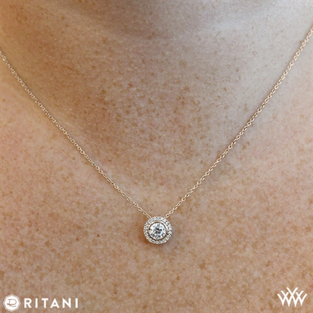 Ritani 6RZ3700 Bella Vita Halo Diamond Pendant