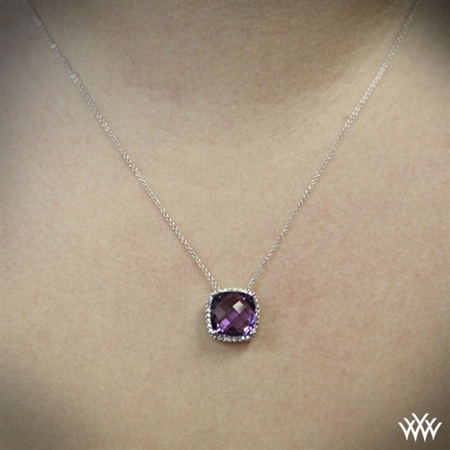 Amethyst and Diamond Pendant