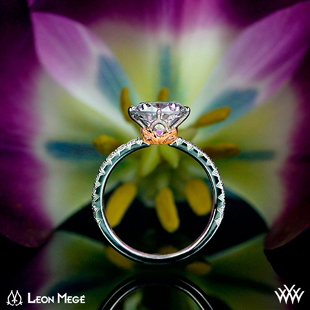 'Lotus' Diamond Engagement Ring by Leon Mege