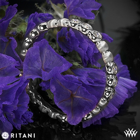 Ritani S33-8 Stack Bezel-Set Diamond Right Hand Ring