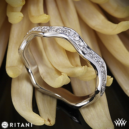Ritani S43-8 Stack Waved Eternity Diamond Right Hand Ring
