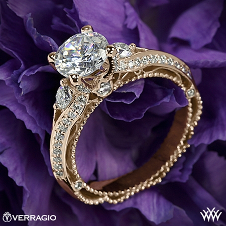 Verragio Bead-Set Knife Edge Diamond Engagement Ring | 2214