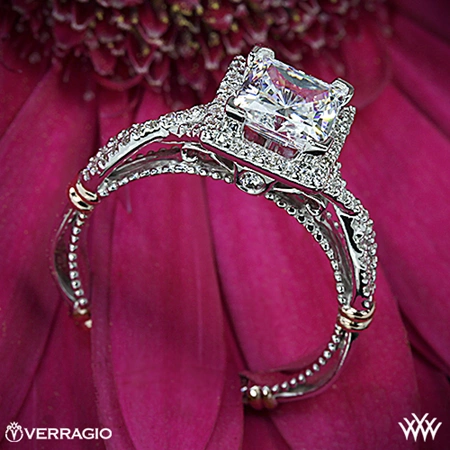 Verragio Parisian D-106P Princess Halo Diamond Engagement Ring