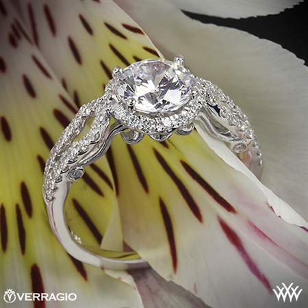 Verragio INS-7042R 4 Prong Round Halo Diamond Engagement Ring