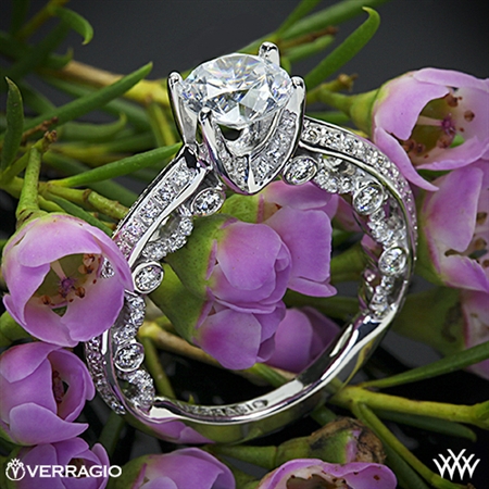 Verragio PAR-3001R Pave Knife-Edge Diamond Engagement Ring