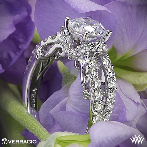 Verragio INS-7013 4 Prong Pave Wrap Diamond Engagement Ring
