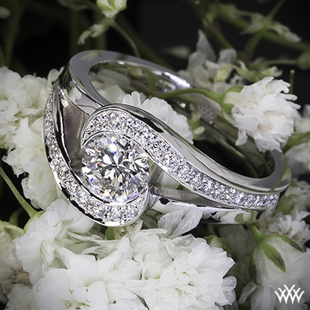 'Iris Pave' Diamond Engagement Ring