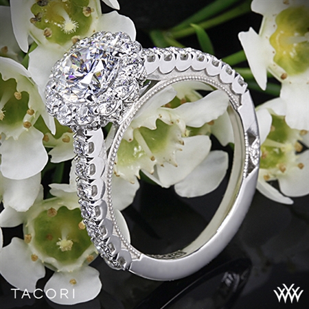 Tacori 37-2RD Full Bloom Round Halo Diamond Engagement Ring