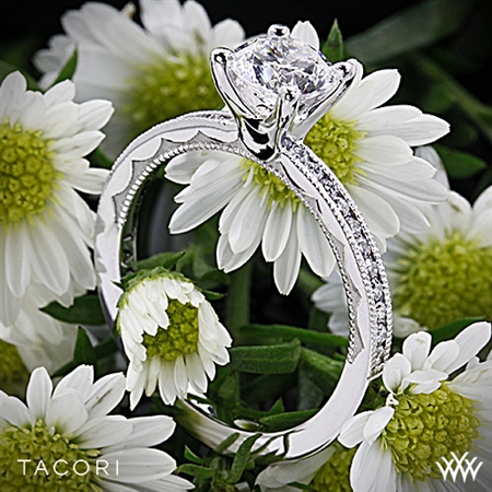 Tacori 44-15RD Sculpted Crescent Round Channel Diamond Engagement Ring