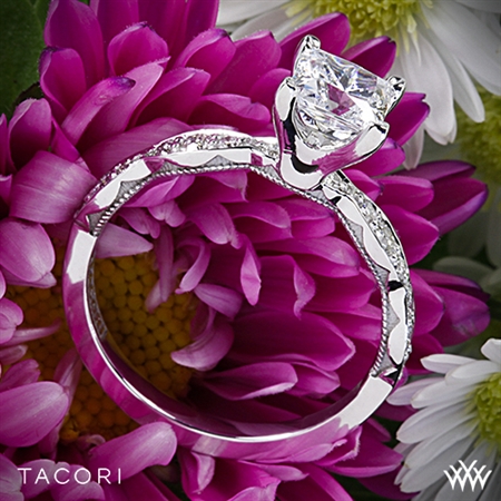 Tacori 46-25PR Sculpted Crescent Diamond Engagement Ring for Princess