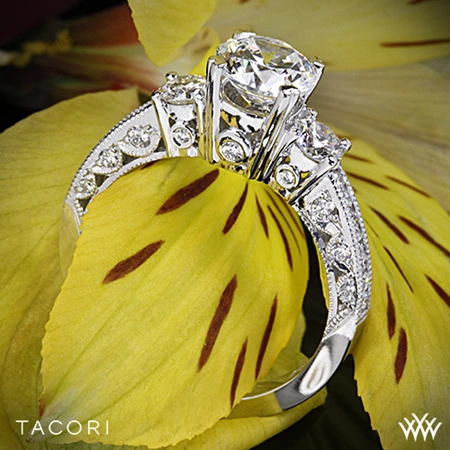 Tacori HT2326 Classic Crescent Three Stone Engagement Ring