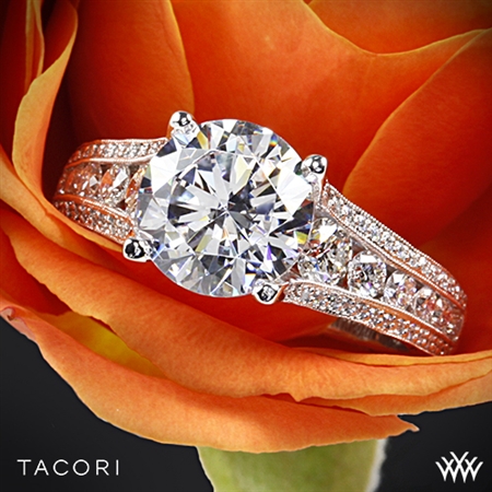 Tacori HT2513RD Classic Crescent Tapered Diamond Engagement Ring