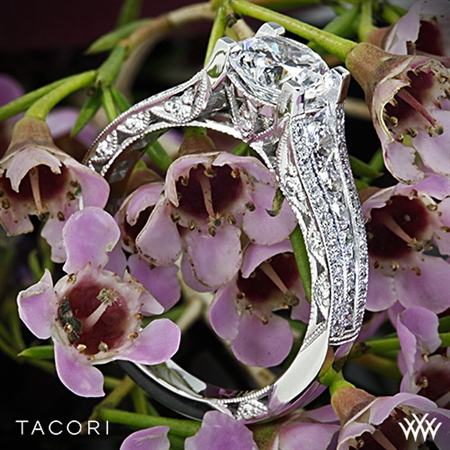 Tacori HT2513RD Classic Crescent Tapered Diamond Engagement Ring