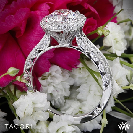 Tacori HT2522CU Blooming Beauties Botanical Cushion Bloom Diamond Engagement Ring