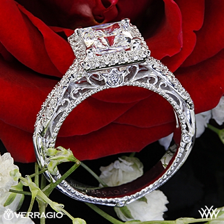 Verragio Venetian Lido AFN-5005P-2 Halo Diamond Engagement Ring for Princess
