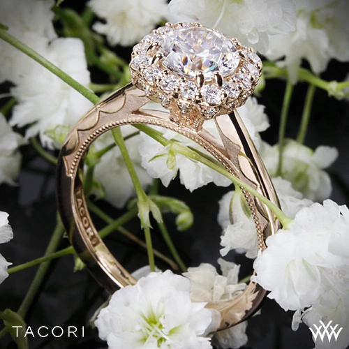 Tacori 55-2CU Full Bloom Cushion Halo Solitaire Engagement Ring