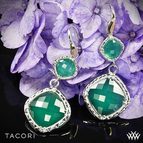 Tacori green shop onyx earrings