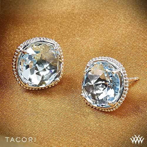 Tacori Island Rains Sky Blue Topaz Stud Earrings 2955 Style Photo Real