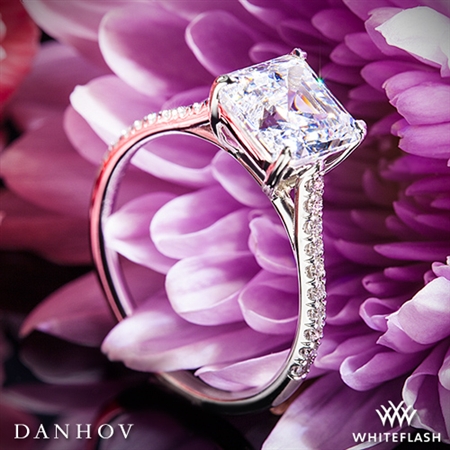 Danhov CL138-PR Classico Single Shank Diamond Engagement Ring for Princess