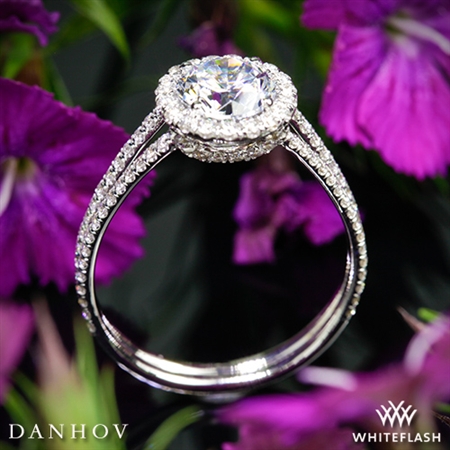 Danhov LE117 Per Lei Double Shank Diamond Engagement Ring