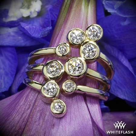 Diamond Bezels Right Hand Ring