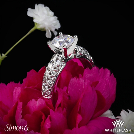 Simon G. LP1582-D Delicate Diamond Engagement Ring
