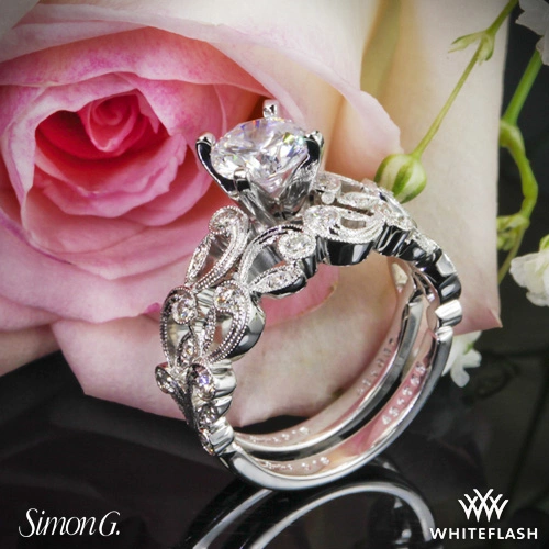 Simon G. TR473 Duchess Diamond Wedding Set