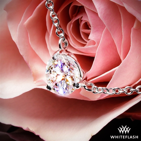 Three-Prong Martini Diamond Pendant
