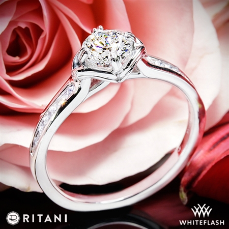 Ritani 1RZ1385 Modern Channel-Set Diamond Engagement Ring