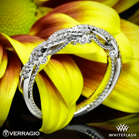 Verragio INS-7074W Beaded Twist Diamond Wedding Ring