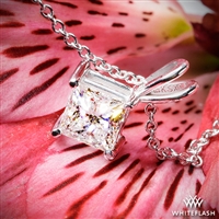 4 Prong Princess Diamond Pendant