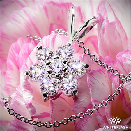 Flower Cluster Diamond Pendant