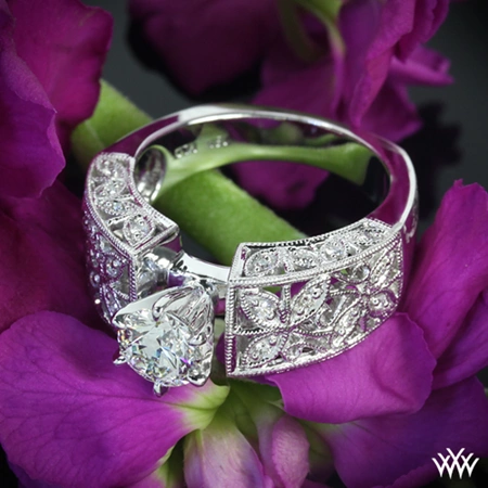 Elegant Petals Diamond Engagement Ring