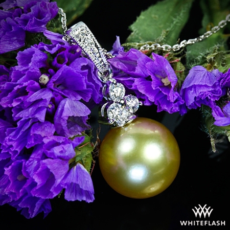 Golden Pearl Diamond Pendant