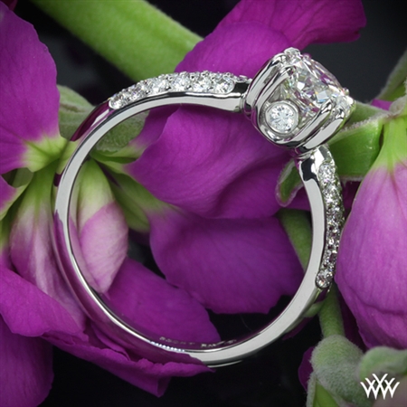 Rhapsody U-Prong Pave Diamond Engagement Ring